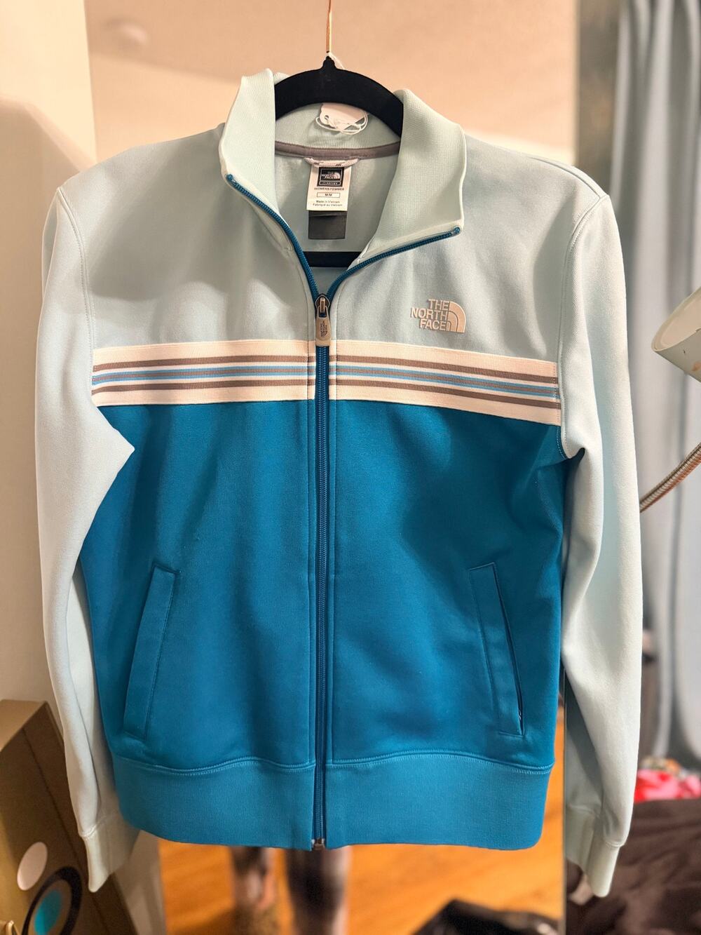 The North Face A5 Series Y2K Blue Striped Track Jacket Women's M